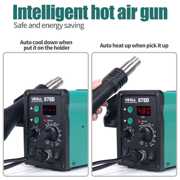 Varmepistol Loddestation, 700W Output Power, 100-450°C Temperaturområde