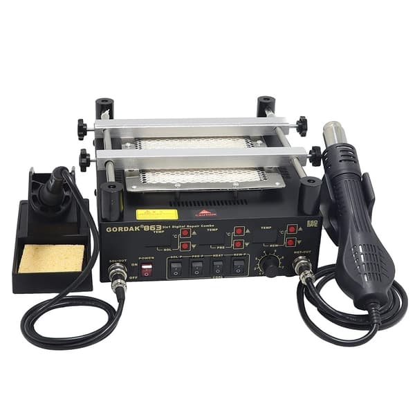 Gordak 863 Lödstation, Precisionstemperaturkontroll, Högpresterande Varmluftspistol,220V