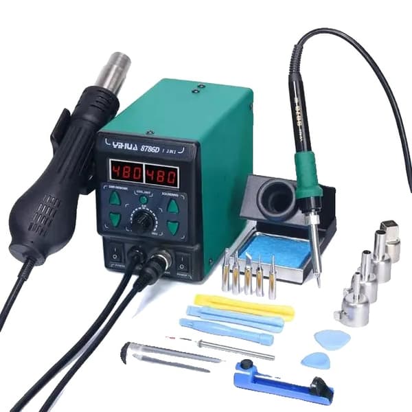 YIHUA 8786D-I Lödstation, Justerbart Temperaturområde, Effektiv Luftströmning,8786D-I set 2, 110V 8786D-I set 2 2