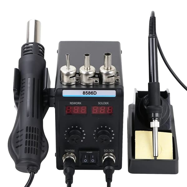 8586D Lodde Station, 750W Effekt, Justerbar Temperaturkontrol,8586D