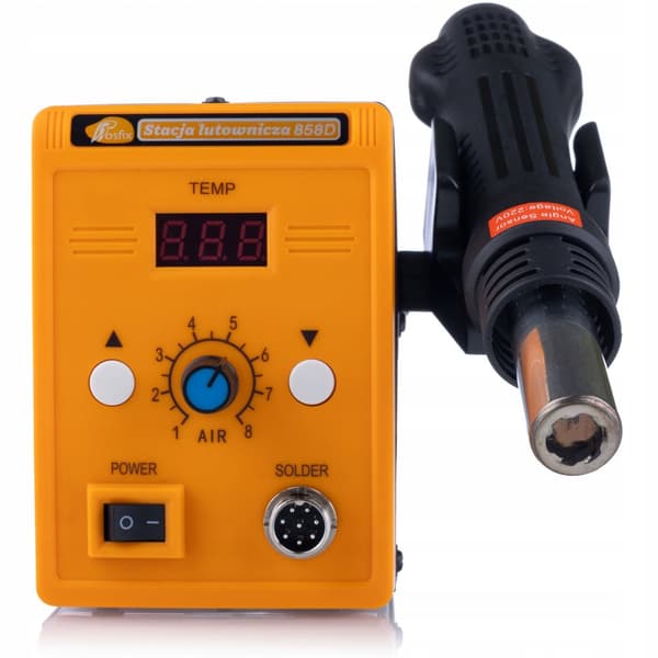 Set varmluftslödstation Rosfix 858D + Blue Lark 80W BL80W lödkolv med en uppsättning tillbehör (plast, nät) + Prowelder Kit Mini