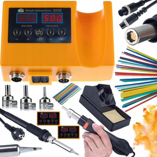 Rosfix Loddestation 2i1 (varmluft og 900M) Rosfix Orange Husky OH660 Electric S-serien + Prowelder Kit Mini Rosfix: Komplet loddesæt
