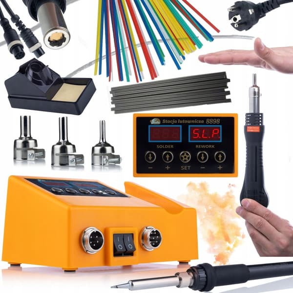 Rosfix Loddestation 2i1 Rosfix Orange Husky OH660 Electric S-serien + plastik svejsebind PP Sort 10 stk. 20 cm + bind 2x PP, PE, ABS, PVC