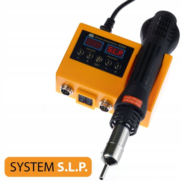 Rosfix Lödstation 2i1 Rosfix Orange Husky OH660 + Strong Cosmico RSC100W häftapparat + 400 klamrar + PP Svart lim 10 st 20 cm + lim 2x PP, PE, ABS, PV