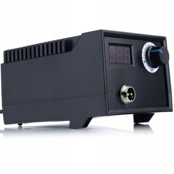 Rosfix 60W pyrografia-asema / puupoltin näytöllä Rosfix musta Fenix RBB60W + sieni juotoskärjille 50x35mm 1kpl