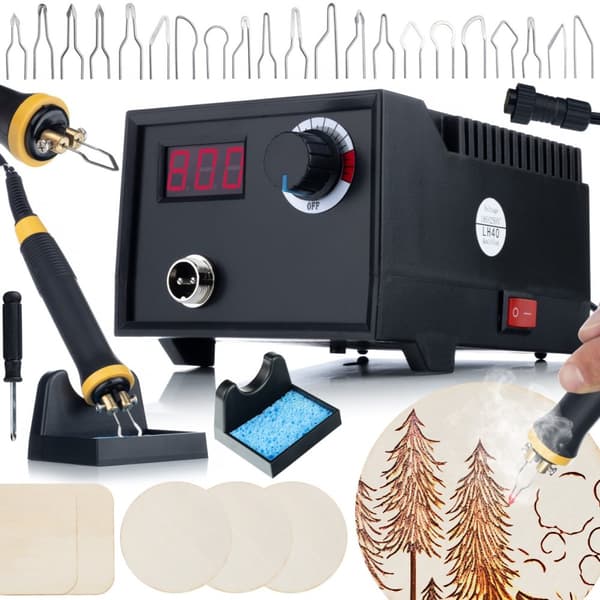Rosfix Black Fenix RBB60W 60W Brændefyr/Pyrografistation med Display