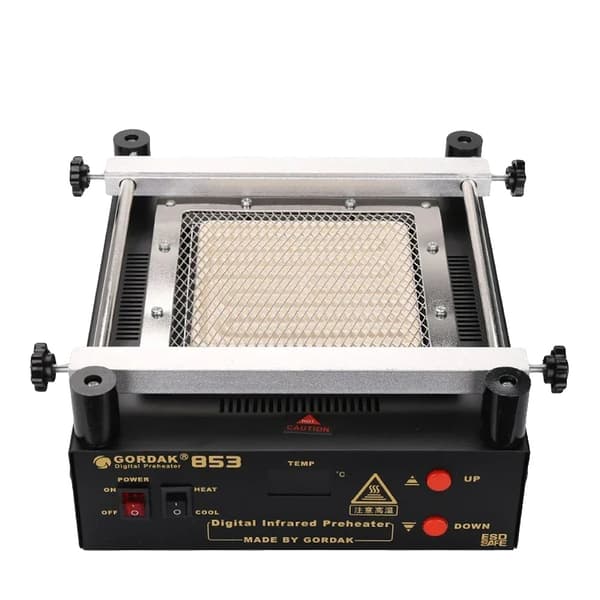 ESD-säker digital infraröd förvärmare, 605W effekt, 100-500 °C temperaturintervall,110V, Gordak 853