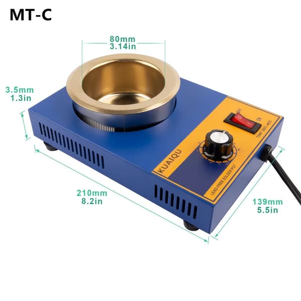 Lödgryta, Justerbar Temperatur 200-480°C, Flera Effektutgångar,YZ-MT-C