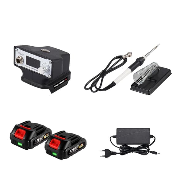 Kannettava langaton sähköinen juotoskolvi, 500W teho, 480°C maksimi lämpötila,2 Paristo EU Plug, EU