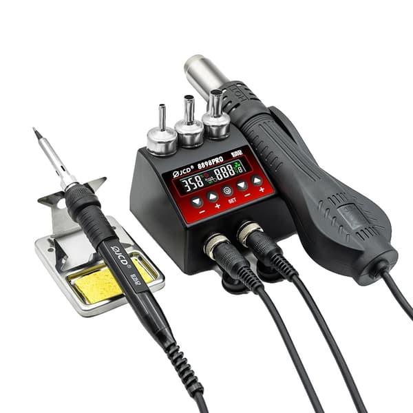 JCD 8898Pro Lodde Station, Dobbelt LCD Skærm, Justerbar Temperaturinterval,8898Pro 1, 220V EU STIK