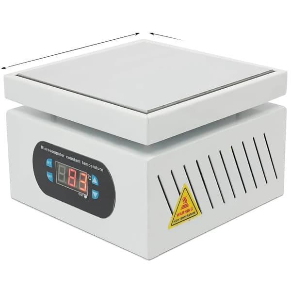 LED Mikrodator Varmeplade, Justerbar Temperatur Op til 400°C, Kompakt Design,HVID