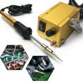 Miniatyrbillede 3 af 4: Mini Lodde Station, Justerbar Temperatur 50-450℃, Kompakt Størrelse, Alsidig til Elektronisk Svejsning,Gul, 220V