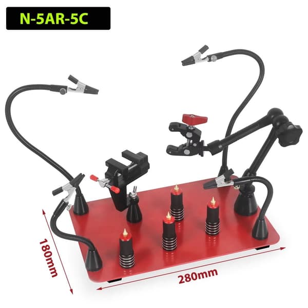 Magnetisk Lodde Station, Robust Base, Fleksible Arme,N-5AR-5C