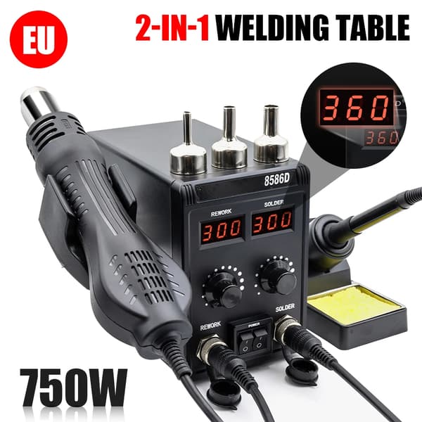 Juotosasema, 750W Teho, 100-480 ℃ Lämpötilansäätö,8586D