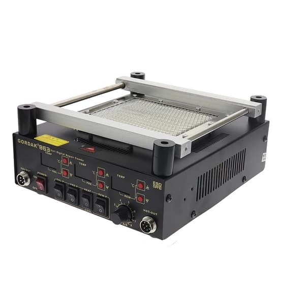 Gordak 863 Loddestation, 3-i-1 Digital Varmepistol, Justerbar Temperaturområde,220V