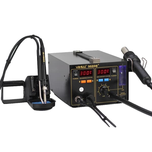 3 i 1 SMD Rework Station, PID Temperaturkontroll, Rökabsorptionsfunktion, Mångsidiga Tillämpningar