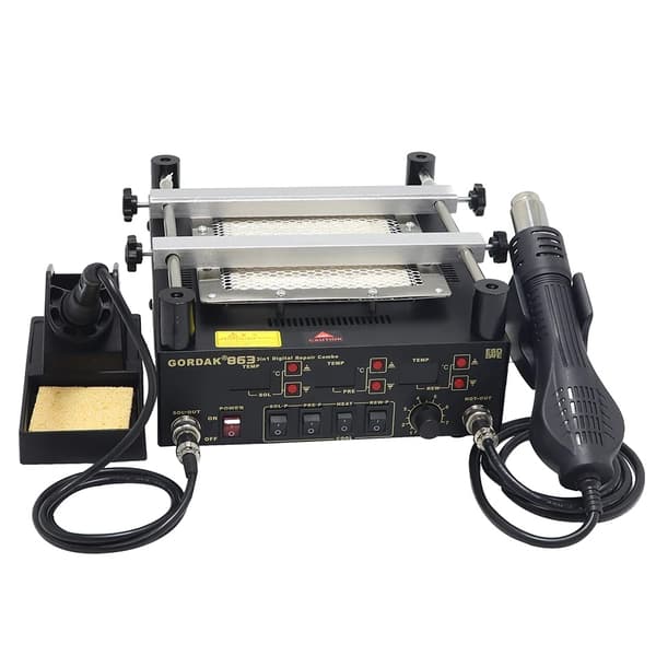 Gordak 863 Lödstation, Precisionstemperaturkontroll, Högpresterande Varmluftspistol,220V