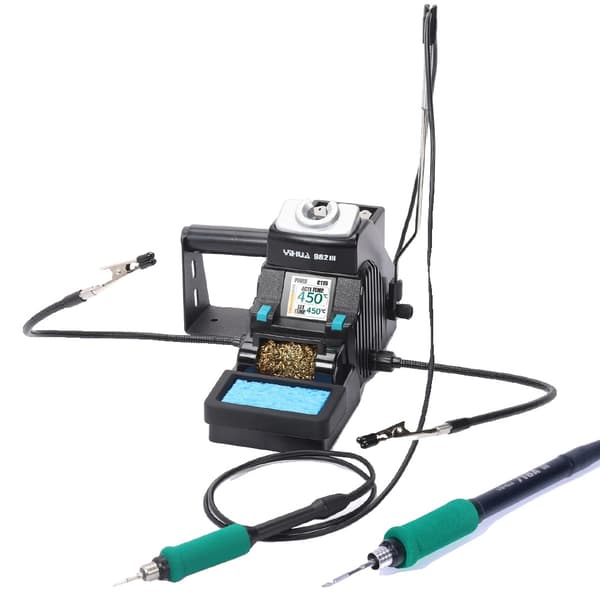 Loddestation, 450°C Temperaturkontrol, LCD-skærm,220VEU220VEU, 982-III-210 og 115