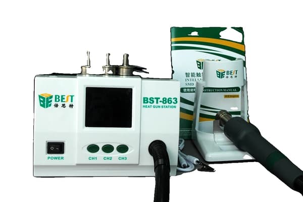 Varmepistol, digitalt LCD-display, konstant temperatur