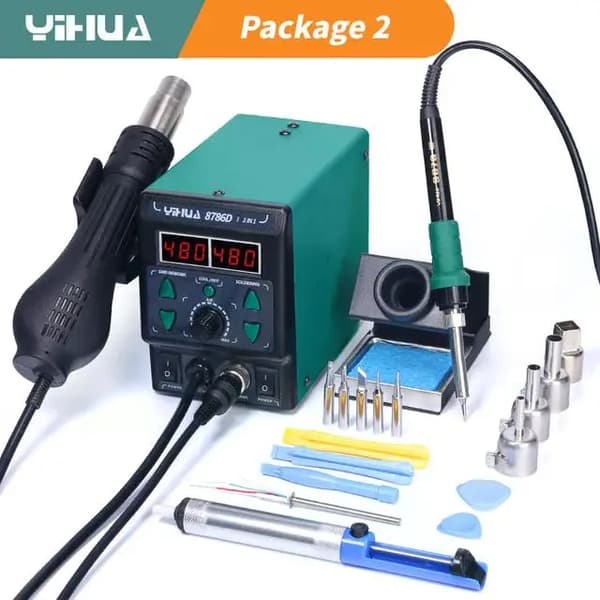 YIHUA 8786D-I Juotosasema, Säädettävä Lämpötila-alue, Tehokas Ilmavirta,220V, 8786D-I sarja 2