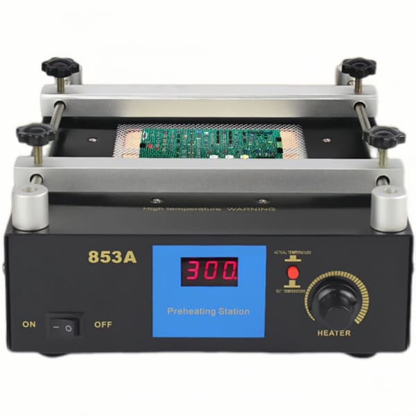 Förvärm lödstation, 450W effekt, LED-display, temperaturintervall 50-400℃,220-240v, svart