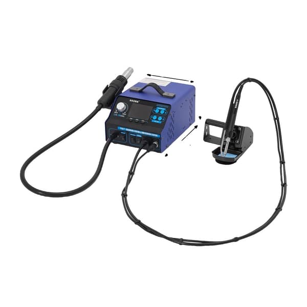 Lödstation Kit, 780W Effekt, LCD-display, Bordsdesign,Marinblå