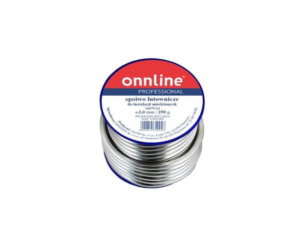 Loddetin/blødlodning Sn97Cu3 3,0 mm 250 g ONLINE