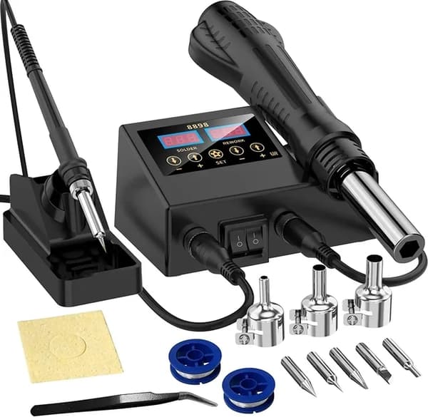 Loddestation, Digital Display, Varmepistol, SET-2, EU