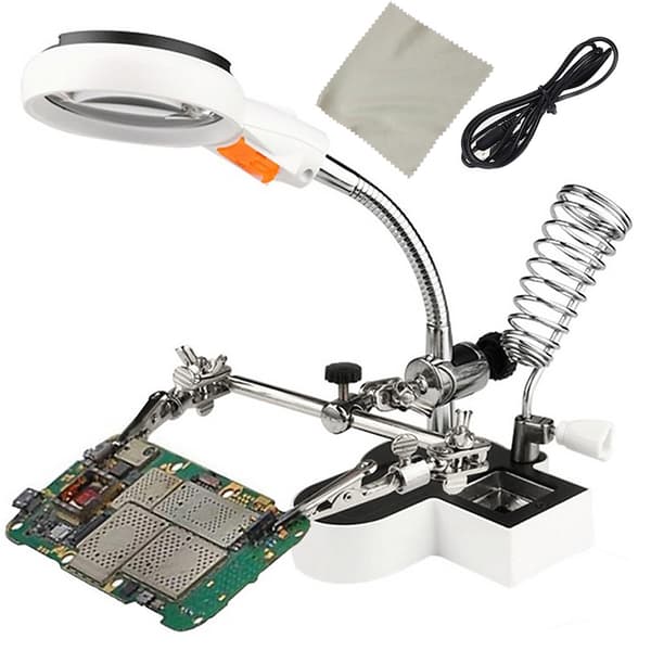 Third Hand Welding Magnifying Glass 3.5X-12X Lens ... U2013 Grandado