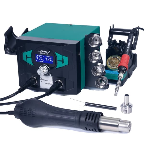 Hot Air Rework Station, 100-480°C Temperaturinterval, 810W Effekt,220VEU, SET01