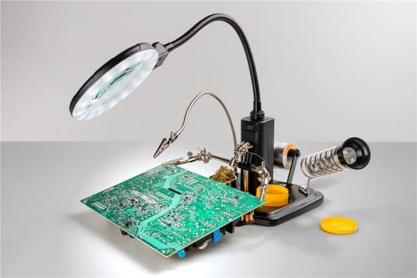 Loddestøtte med LED-lampe