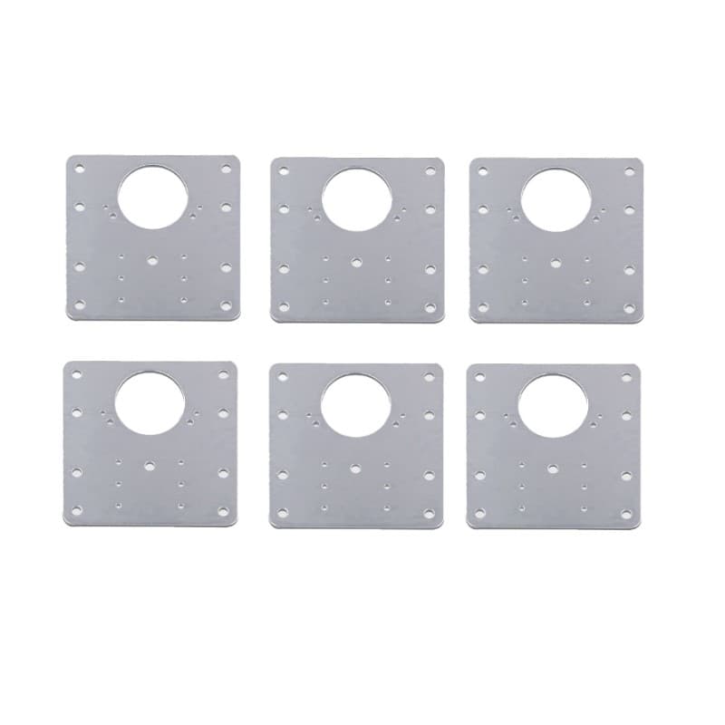 Reparationsplatta för gångjärn 9x9 cm rostfritt stål 6-pack