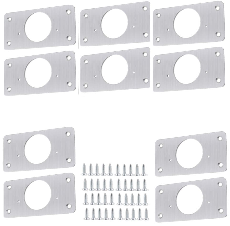 Gångjärn reparationsplattor av rostfritt stål 10-pack Silver