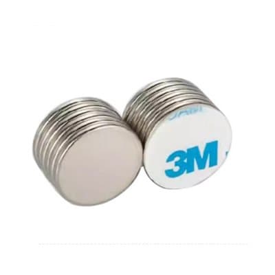 INF Supersterke neodymmagneter med selvklebende bakside, 10 stk.