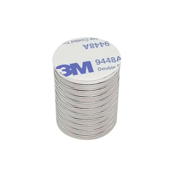 INF 10-pak super stærke neodymmagneter med selvklæbende bagside 20 x 2 mm