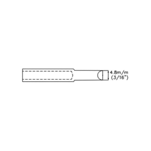 Felaktig lödpenna - mejselform - 4.8 mm (3/16")
