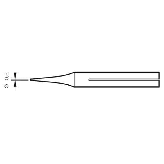 Lödspets - JBC - B03D - 0,5 mm - För 14ST svetsare - Referens 0150300