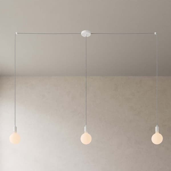 Creative Cables Hængende Lampe Kit Edderkop 3 Fald Hvid