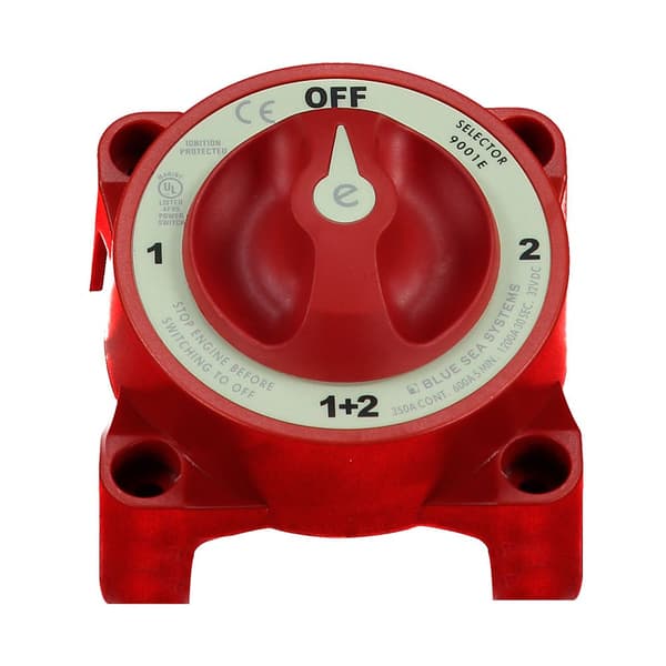 Blue Sea Systems E Series Selector Battery Switch Rød 4 Way