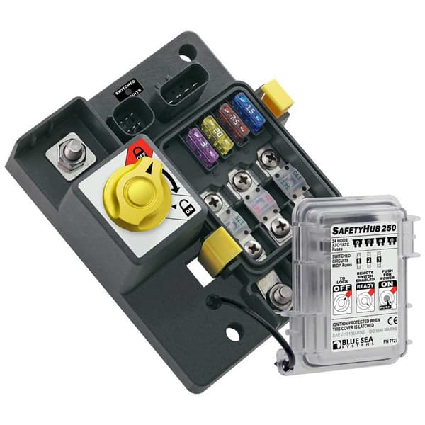 Blue Sea Systems Safetyhub 150 Fuse Block Musta