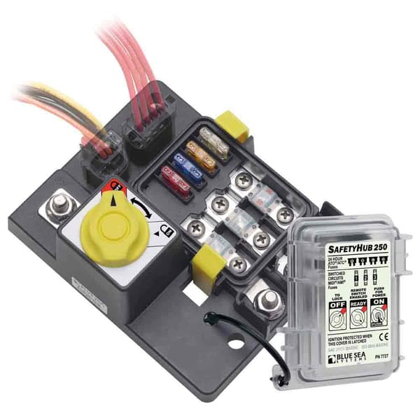 Blue Sea Systems Safetyhub 150 Fuse Block Musta