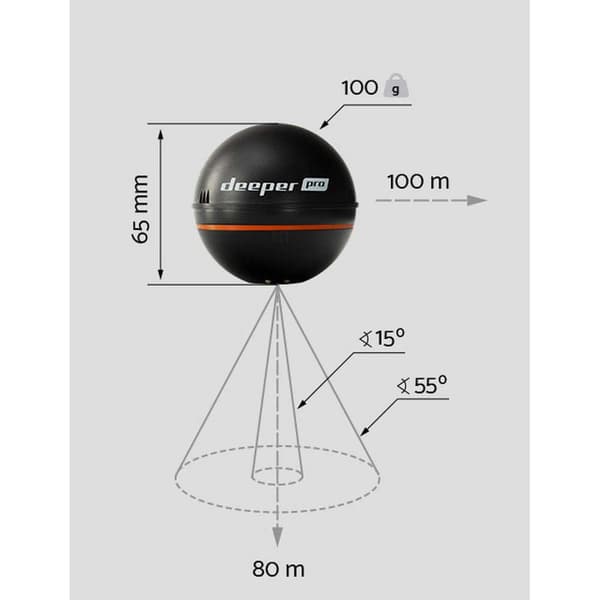 Deeper Fishfinder Smart Sonar Pro Sort