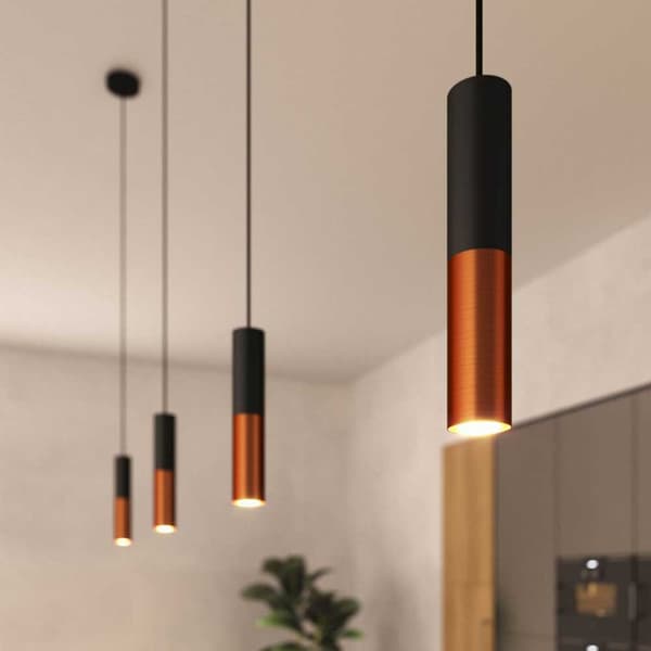 Creative Cables Riippuva Lamppu Textil Doble Tub-e14 Ruskea