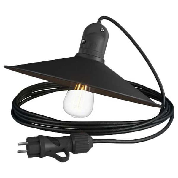 Creative Cables Hængende Lampe Snake Eiva Swing 5 M Med Lys Pære Sort
