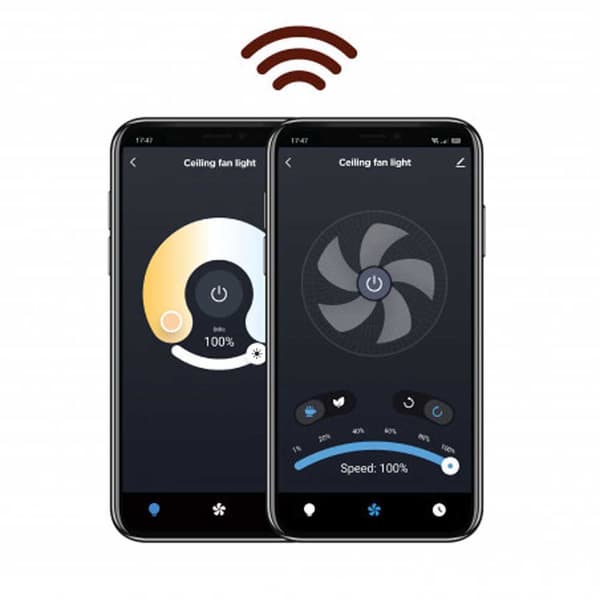 Muvit Io Kattotuulettimen Valo Wifi Cct 600*170 Mm Valkoinen 3800 Lumens