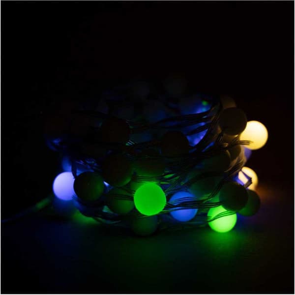 Muvit Io Mini Globe Dreamcolor Garland Wi-fi Utomhus Rgb Led Strip Med Controller 10 M 66 Leds Durchsichtig