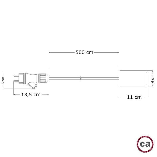 Creative Cables Hængende Lampe Snake Eiva Elegant 5 M Grå