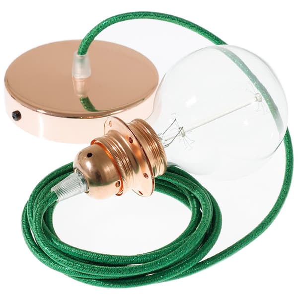 Creative Cables Hængende Lampe Pendel Til Lampeskærm Rl06 Diy 2 M Grøn