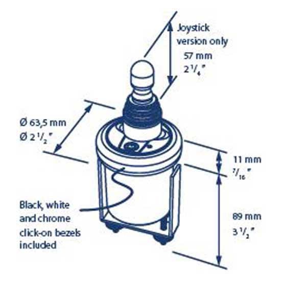 Vetus Bovpropelpanel Med Håndtag 12-24v Transparent 52 mm