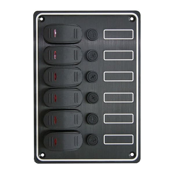 A.a.a. 3939336 6 Växlar Elektrisk Panel Silver 133 x 190 mm